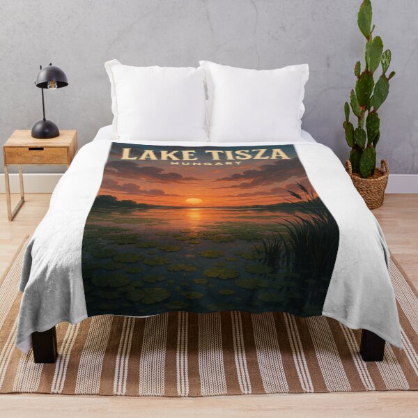 Item preview, Lake Tisza Evening Light with Water Lilies, Hungary designed and sold by Aryabek.
