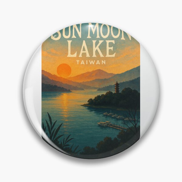 Item preview,  Sun Moon Lake Sunset with Pagoda and Boats, Nantou County, Taiwan designed and sold by Aryabek.