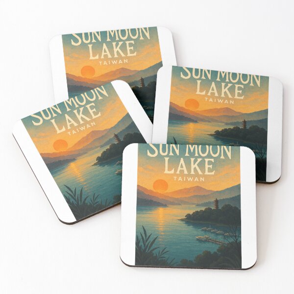 Item preview,  Sun Moon Lake Sunset with Pagoda and Boats, Nantou County, Taiwan designed and sold by Aryabek.
