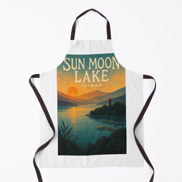 Item preview, Sun Moon Lake Sunset with Pagoda and Boats, Nantou County, Taiwan designed and sold by Aryabek.