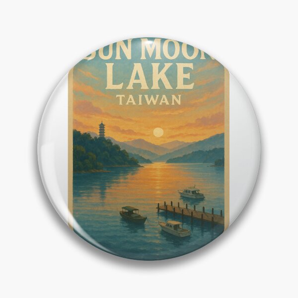 Item preview,  Golden Sunset at Sun Moon Lake with Boats, Nantou County, Taiwan designed and sold by Aryabek.
