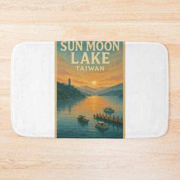 Item preview,  Golden Sunset at Sun Moon Lake with Boats, Nantou County, Taiwan designed and sold by Aryabek.