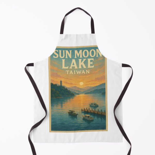 Item preview, Golden Sunset at Sun Moon Lake with Boats, Nantou County, Taiwan designed and sold by Aryabek.