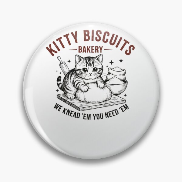 Item preview, Funny Kitty Biscuits Bakery Shirt, We Knead Em You Knead Em Shirt, Cat Owner Tee, Cute Cat Baking Shirt, Humorous Bakery Cat designed and sold by THREE LITTLE BEANS.