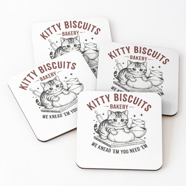 Item preview, Funny Kitty Biscuits Bakery Shirt, We Knead Em You Knead Em Shirt, Cat Owner Tee, Cute Cat Baking Shirt, Humorous Bakery Cat designed and sold by THREE LITTLE BEANS.