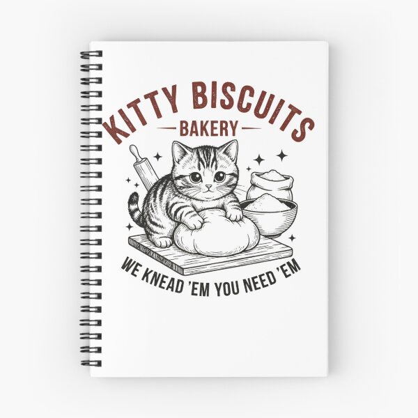 Item preview, Funny Kitty Biscuits Bakery Shirt, We Knead Em You Knead Em Shirt, Cat Owner Tee, Cute Cat Baking Shirt, Humorous Bakery Cat designed and sold by THREE LITTLE BEANS.