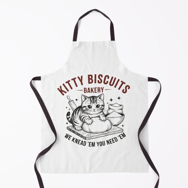 Item preview, Funny Kitty Biscuits Bakery Shirt, We Knead Em You Knead Em Shirt, Cat Owner Tee, Cute Cat Baking Shirt, Humorous Bakery Cat designed and sold by THREE LITTLE BEANS.