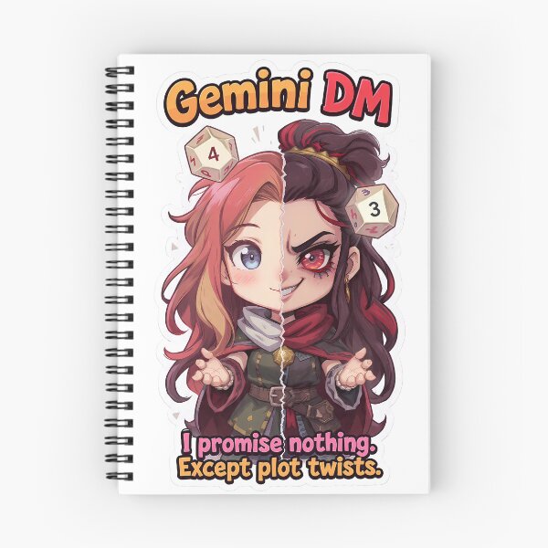 Item preview, Gemini DM – Unpredictable Dungeon Master Sticker designed and sold by RpgTools.