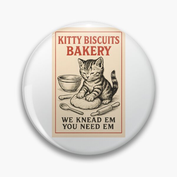 Item preview, Funny Kitty Biscuits Bakery Shirt, We Knead Em You Knead Em Shirt, Cat Owner Tee, Cute Cat Baking Shirt, Humorous Bakery Cat designed and sold by THREE LITTLE BEANS.