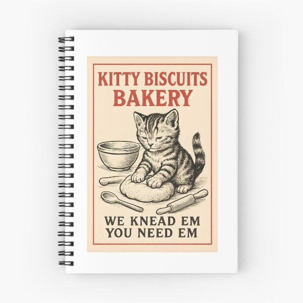 Item preview, Funny Kitty Biscuits Bakery Shirt, We Knead Em You Knead Em Shirt, Cat Owner Tee, Cute Cat Baking Shirt, Humorous Bakery Cat designed and sold by THREE LITTLE BEANS.