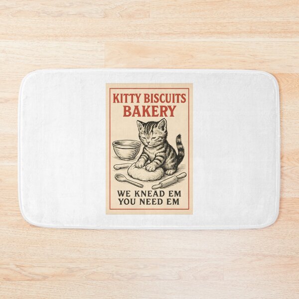 Item preview, Funny Kitty Biscuits Bakery Shirt, We Knead Em You Knead Em Shirt, Cat Owner Tee, Cute Cat Baking Shirt, Humorous Bakery Cat designed and sold by THREE LITTLE BEANS.