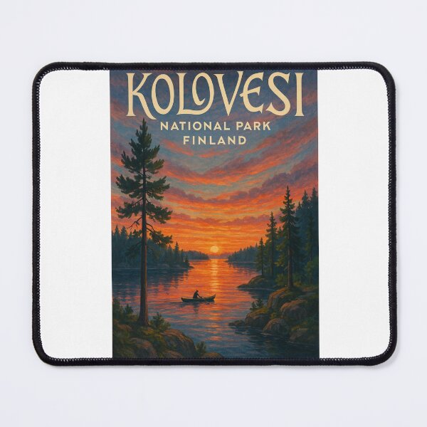 Item preview,  Sunset Canoeing at Kolovesi National Park, Etelä-Savo, Finland designed and sold by Aryabek.