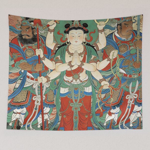 Item preview, Divine Nezha and Celestial Guardian Generals Mural designed and sold by zzz888.