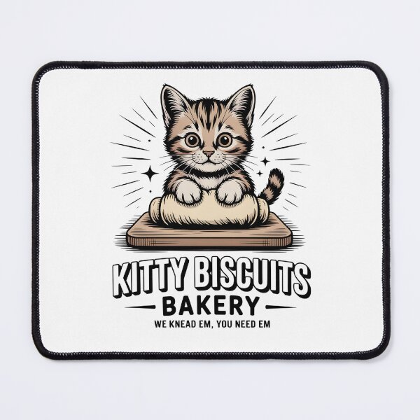 Item preview, Funny Kitty Biscuits Bakery Shirt, We Knead Em You Knead Em Shirt, Cat Owner Tee, Cute Cat Baking Shirt, Humorous Bakery Cat designed and sold by THREE LITTLE BEANS.