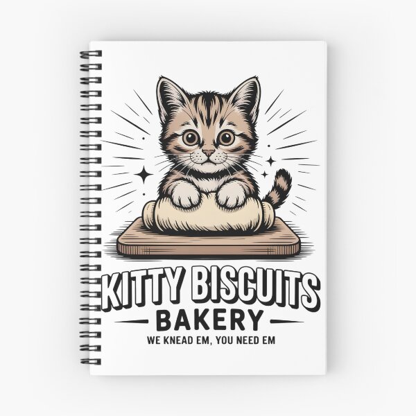 Item preview, Funny Kitty Biscuits Bakery Shirt, We Knead Em You Knead Em Shirt, Cat Owner Tee, Cute Cat Baking Shirt, Humorous Bakery Cat designed and sold by THREE LITTLE BEANS.