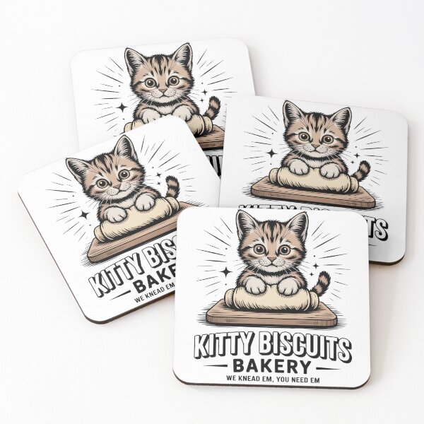 Item preview, Funny Kitty Biscuits Bakery Shirt, We Knead Em You Knead Em Shirt, Cat Owner Tee, Cute Cat Baking Shirt, Humorous Bakery Cat designed and sold by THREE LITTLE BEANS.
