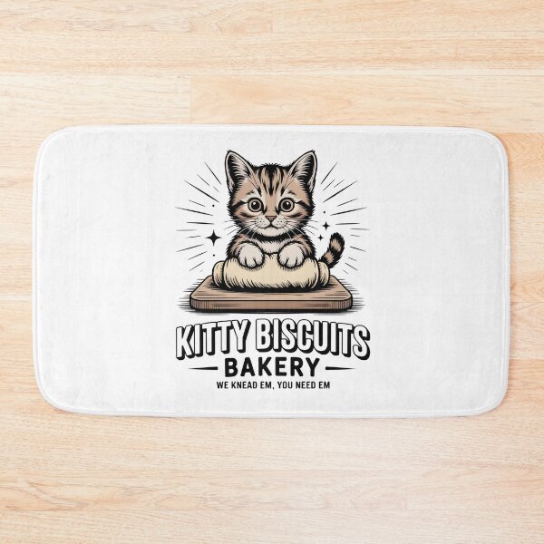 Item preview, Funny Kitty Biscuits Bakery Shirt, We Knead Em You Knead Em Shirt, Cat Owner Tee, Cute Cat Baking Shirt, Humorous Bakery Cat designed and sold by THREE LITTLE BEANS.