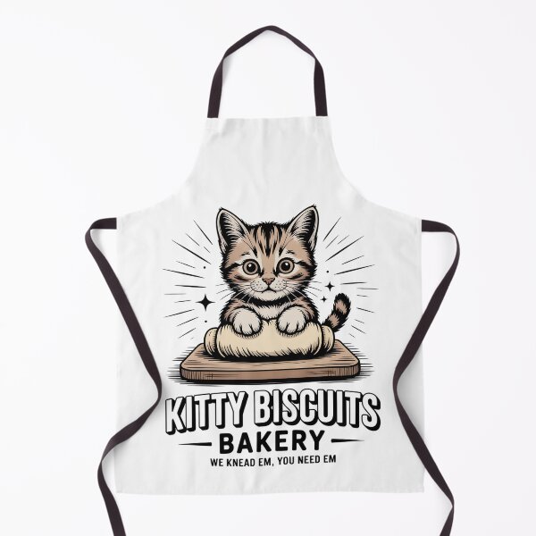 Item preview, Funny Kitty Biscuits Bakery Shirt, We Knead Em You Knead Em Shirt, Cat Owner Tee, Cute Cat Baking Shirt, Humorous Bakery Cat designed and sold by THREE LITTLE BEANS.