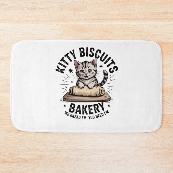 Item preview, Funny Kitty Biscuits Bakery Shirt, We Knead Em You Knead Em Shirt, Cat Owner Tee, Cute Cat Baking Shirt, Humorous Bakery Cat designed and sold by THREE LITTLE BEANS.