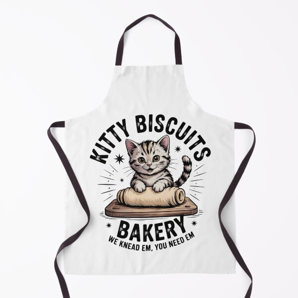 Item preview, Funny Kitty Biscuits Bakery Shirt, We Knead Em You Knead Em Shirt, Cat Owner Tee, Cute Cat Baking Shirt, Humorous Bakery Cat designed and sold by THREE LITTLE BEANS.