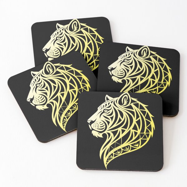Item preview, Tribal Tiger Illustration With Warm Gradient designed and sold by VikArtStudio.