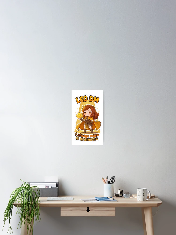 Thumbnail 2 of 3, Poster, Leo DM – Main Character Dungeon Master Sticker designed and sold by RpgTools.