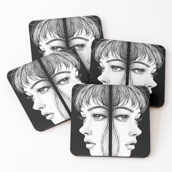 Item preview, Mirrored Female Faces Illustration designed and sold by Rostislav Bouda.
