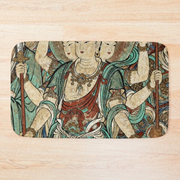 Item preview, Ancient Three-Headed Nezha Guardian Deity Mural designed and sold by zzz888.