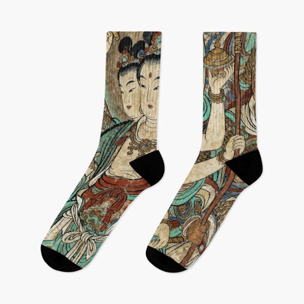 Item preview, Ancient Three-Headed Nezha Guardian Deity Mural designed and sold by zzz888.