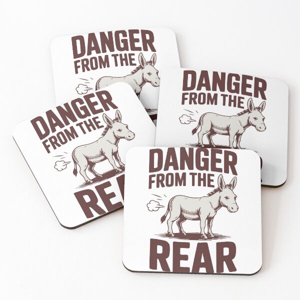 Item preview, Funny Donkey Saying Danger From The Rear designed and sold by IDesiwork ⭐⭐⭐⭐⭐.