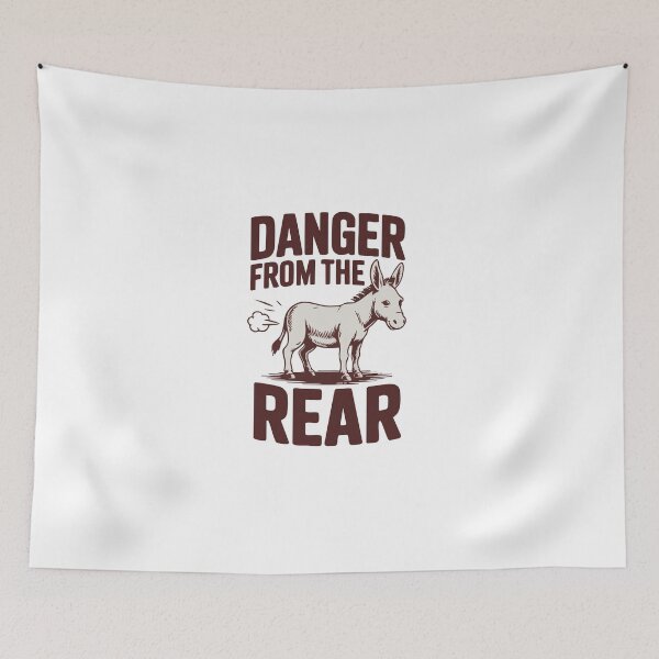 Item preview, Funny Donkey Saying Danger From The Rear designed and sold by IDesiwork ⭐⭐⭐⭐⭐.