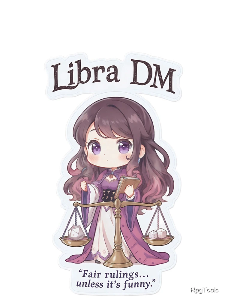Thumbnail 4 of 4, iPhone Case, Libra DM – Balanced Dungeon Master Sticker designed and sold by RpgTools.