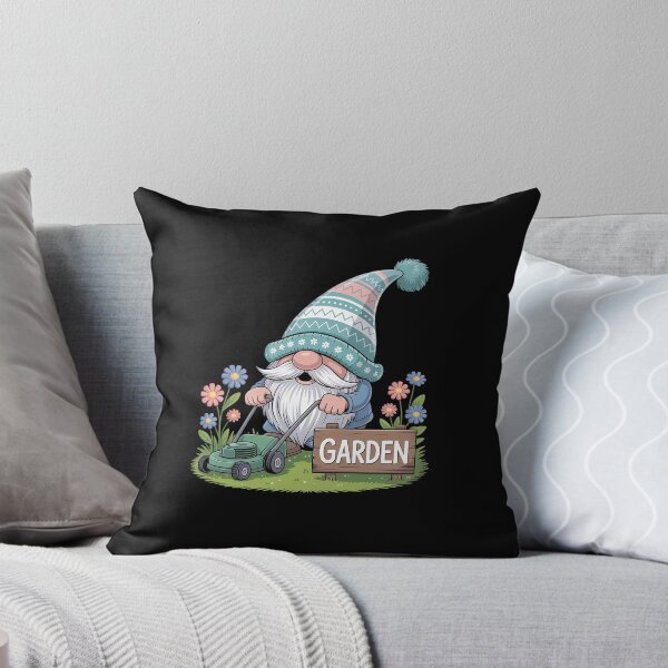Item preview, Lawn Mowing Gnome Gardener designed and sold by Elenasriveras.