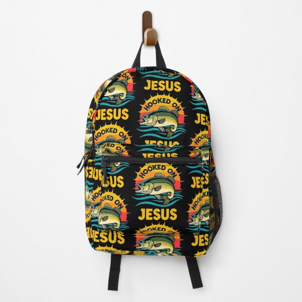Item preview, Hooked On Jesus Bible Verse Christian Fisherman Bass Fishing designed and sold by CeciliaMay1.