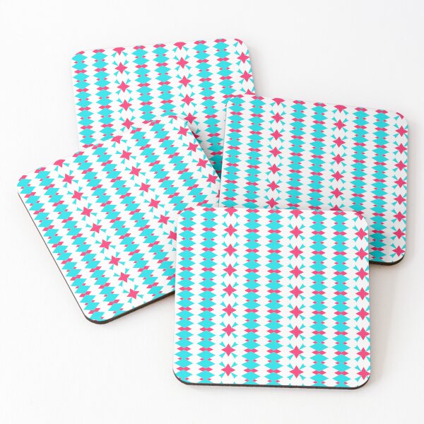 Item preview, Colorful Parrallel Star Abstract Herringbone Geometric Abstract Pattern Blue Pink designed and sold by RoyalStarsPatts.