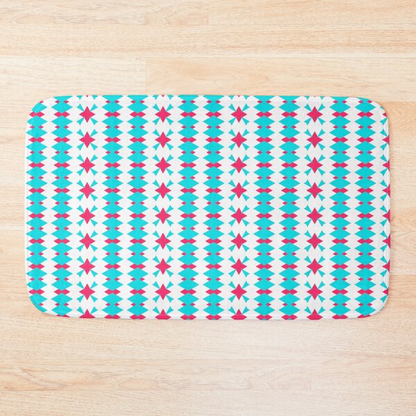 Item preview, Colorful Parrallel Star Abstract Herringbone Geometric Abstract Pattern Blue Pink designed and sold by RoyalStarsPatts.