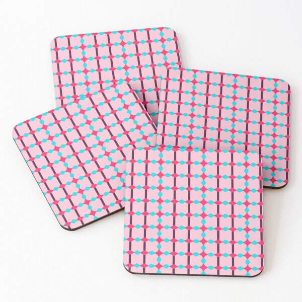 Item preview, Cute Crosshatch Star Checked Herringbone Geometric Abstract Pattern Blue Pink designed and sold by RoyalStarsPatts.