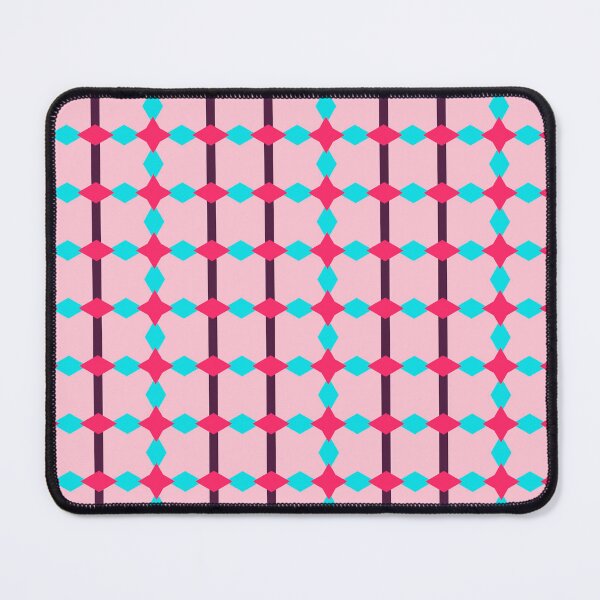 Item preview, Cute Crosshatch Star Checked Herringbone Geometric Abstract Pattern Blue Pink designed and sold by RoyalStarsPatts.