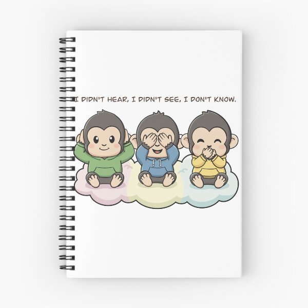 Item preview, Three Wise Monkeys: Hear No Evil, See No Evil, Speak No Evil - Cute Cartoon designed and sold by holywarter.