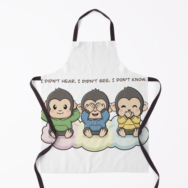 Item preview, Three Wise Monkeys: Hear No Evil, See No Evil, Speak No Evil - Cute Cartoon designed and sold by holywarter.