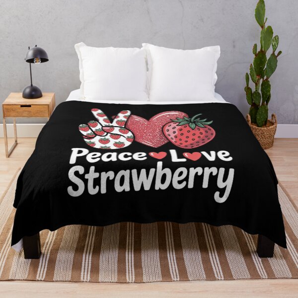 Item preview, Peace Love Strawberry It's A Berry Good Time Fruits Heart designed and sold by KonopikaaArt.