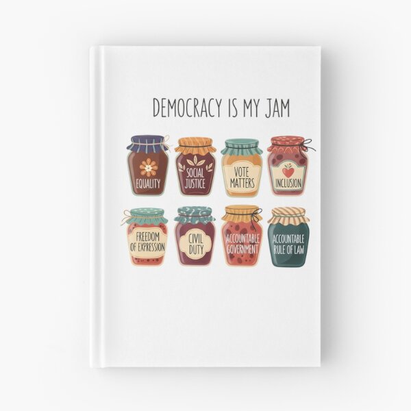 Item preview, Democracy Is My Jam Shirt, Pro Democracy Graphic Tee with Equality Voting Rights and Civil Justice Jars, Political Statement designed and sold by THREE LITTLE BEANS.