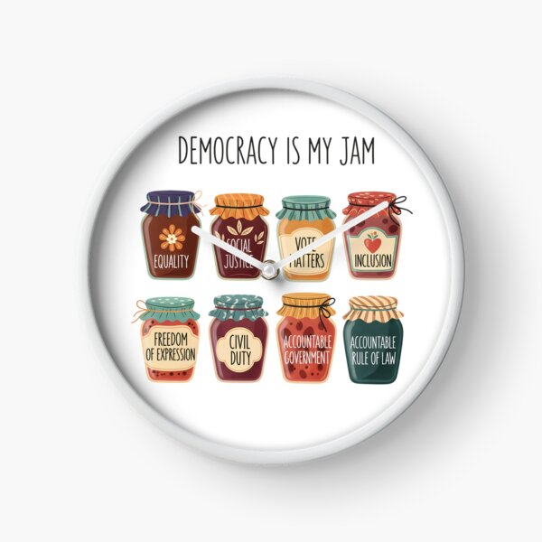 Item preview, Democracy Is My Jam Shirt, Pro Democracy Graphic Tee with Equality Voting Rights and Civil Justice Jars, Political Statement designed and sold by THREE LITTLE BEANS.
