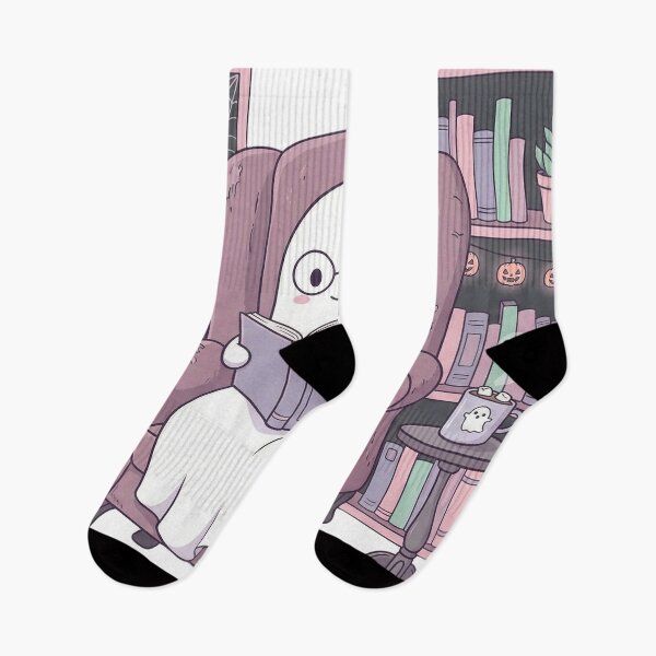Item preview, Cozy Ghost Reading a Book - Spooky Cute designed and sold by WojcikDesigners.