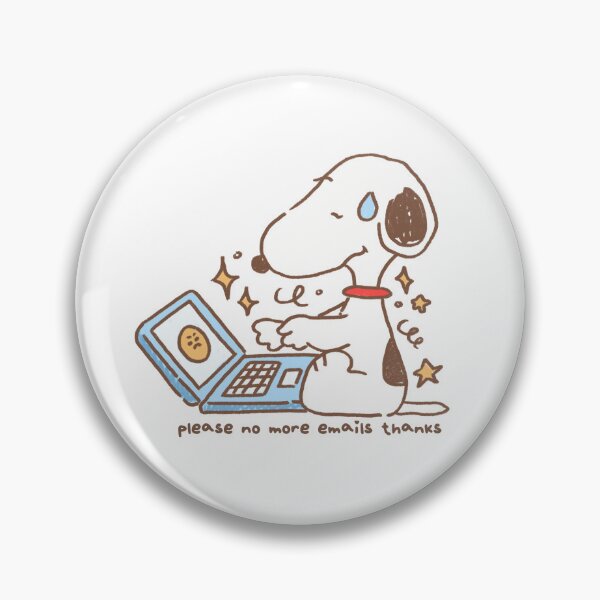 Item preview, Tired Snoopy “no more emails please thanks” Fan-art Sticker designed and sold by Planet Karu.
