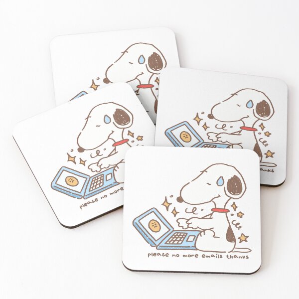 Item preview, Tired Snoopy “no more emails please thanks” Fan-art Sticker designed and sold by Planet Karu.