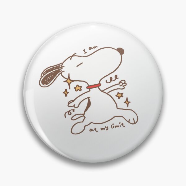 Item preview, Relatable Snoopy “i am at my limit” Fan-art Sticker designed and sold by Planet Karu.