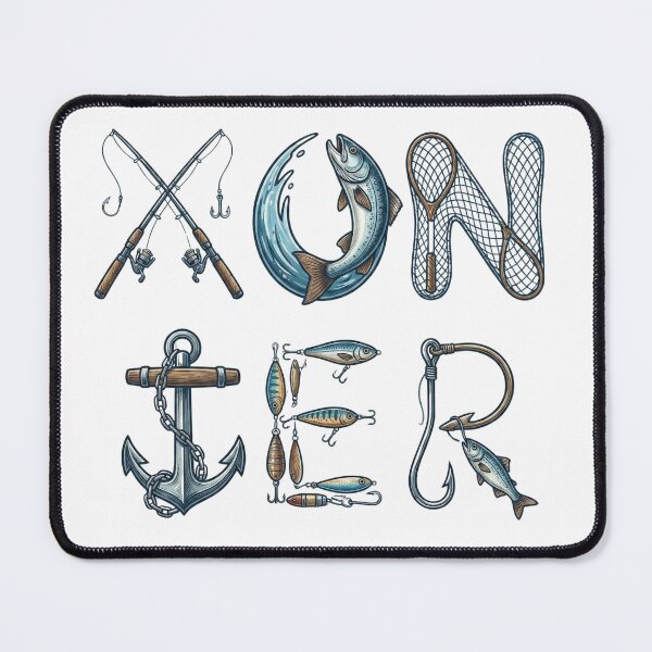 Item preview, HUNTER Fishing Gear Illustrated Typography Word Art designed and sold by EverBranz-stor.