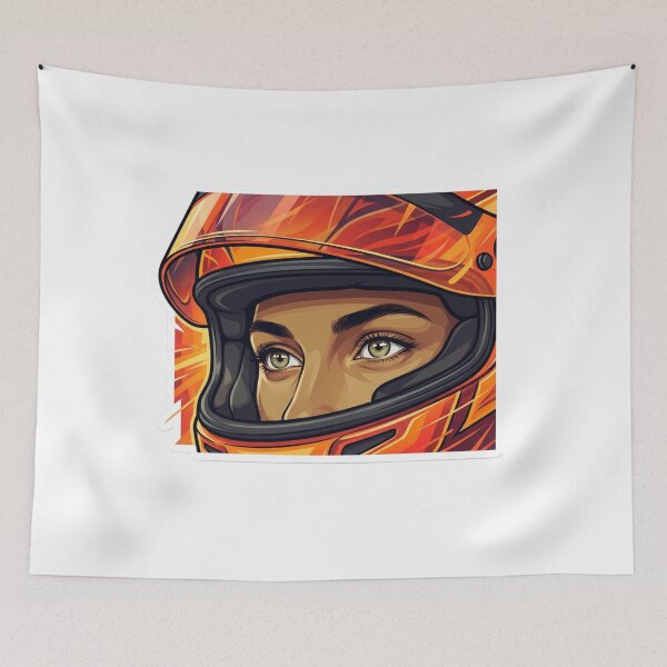 Item preview, Motorsport Helmet Portrait Fan Art Sticker | Racing Focus Illustration designed and sold by Gurjeetpixelart.