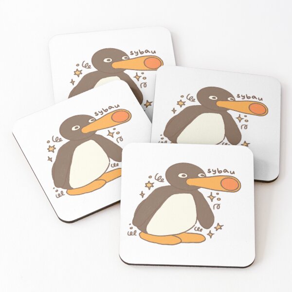 Item preview, Brainrot Noot Noot Pingu “sybau” Fan-art Sticker designed and sold by Planet Karu.